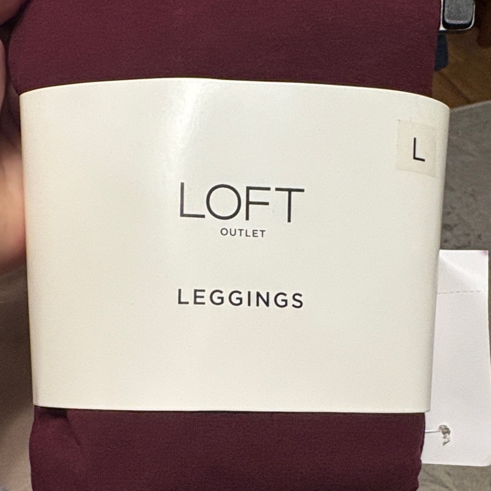 LOFT Outlet Wine-Colored Stretch Leggings